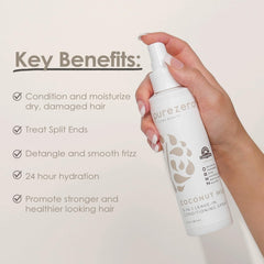 Aplicación con spray facilita distribución uniforme en cabello húmedo.