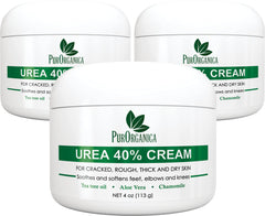 PurOrganica Urea 40% crema para pies, envase práctico para hidratación diaria.