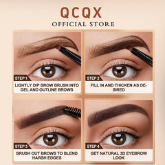 QCQX gel-cejas-aplicacion-precisa: delineado detallado y relleno suave.