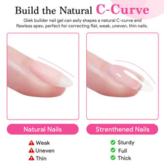 QIEK Builder Nail Gel, resistencia al rayado para manicura duradera.