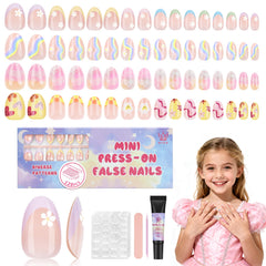 QIEK uñas para niñas 128 piezas, kit completo para juego y estilo.