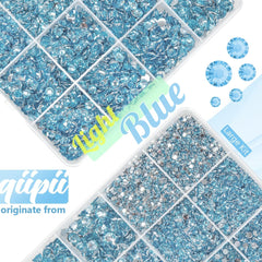 qiipii piedras de resina azul claro 4 mm para decoraciones con destellos.