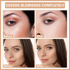 QIUFSSE concealer resistente al agua, acabado natural todo el día.