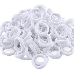 QRTVI lazos de pelo blancos para bebé, 120 piezas, suaves y elásticos.