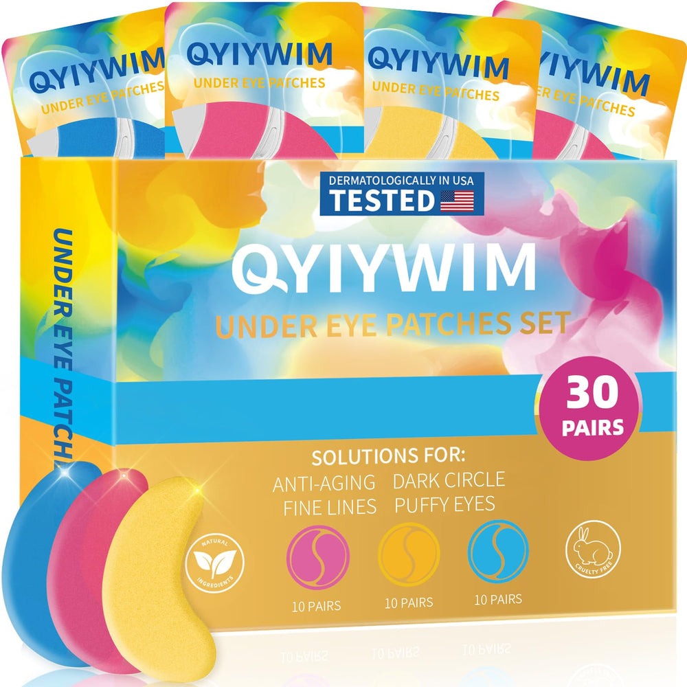Qyiywim parches-ojos-24k-oro: sensación lujosa para ojeras y hinchazón.
