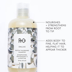 R+Co Dallas cabello lavado: sensación de limpieza y brillo.