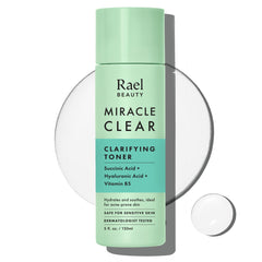 Rael Miracle Clear frasco para control de grasa en piel propensa a imperfecciones.