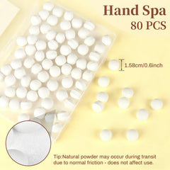 RAQEHO Manicure Spa Balls: contenedor transparente facilita almacenamiento y transporte.