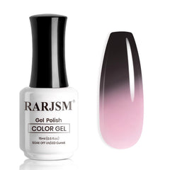 RARJSM esmalte gel cambia color rosa claro con calor para uñas elegantes