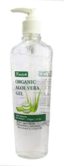 Raslok Gel de Aloe Vera, botella vertiendo, hidratación suave para rostro y cabello