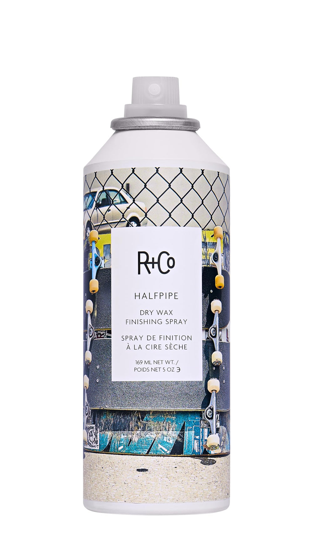 R+Co Halfpipe, spray-textura-seca-ligera para volumen y definición sin rigidez.