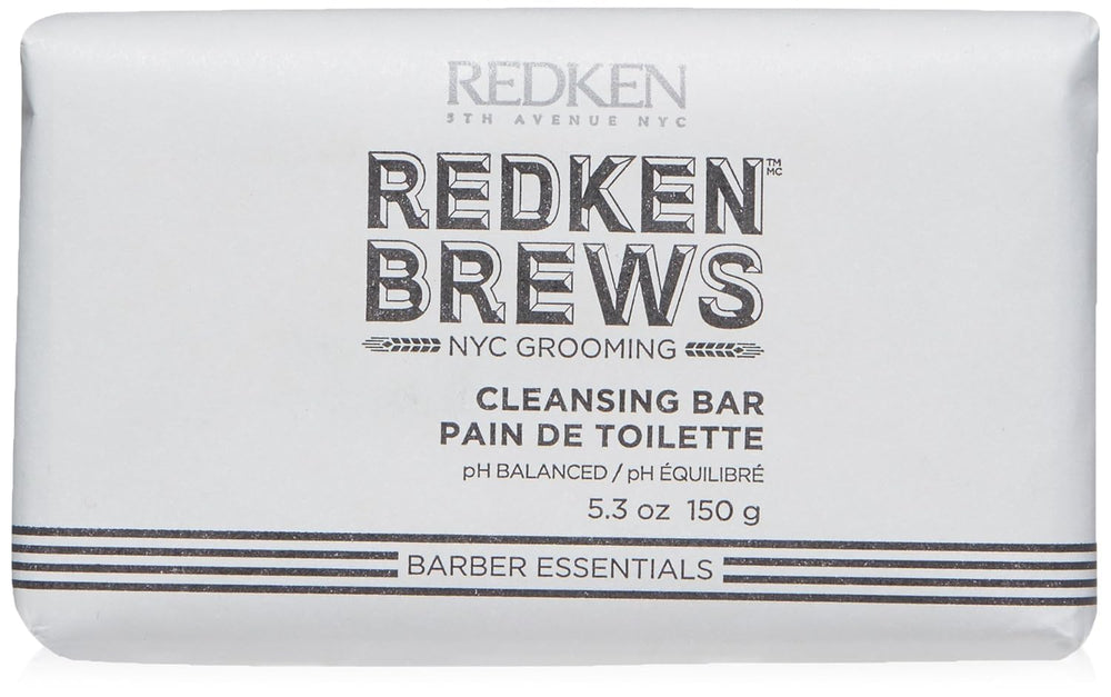 Redken Brews barra de limpieza para rostro y cuerpo, limpieza suave y humectación.