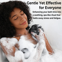 RelaxScene esponja para espalda con cuerdas facilita el alcance.