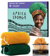 RelaxScene esponja africana de red: pack de dos para exfoliar suavemente la piel.