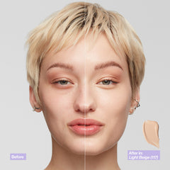 Muestra del tono 217 Beige de REVLON Illuminance para comparar tonos.
