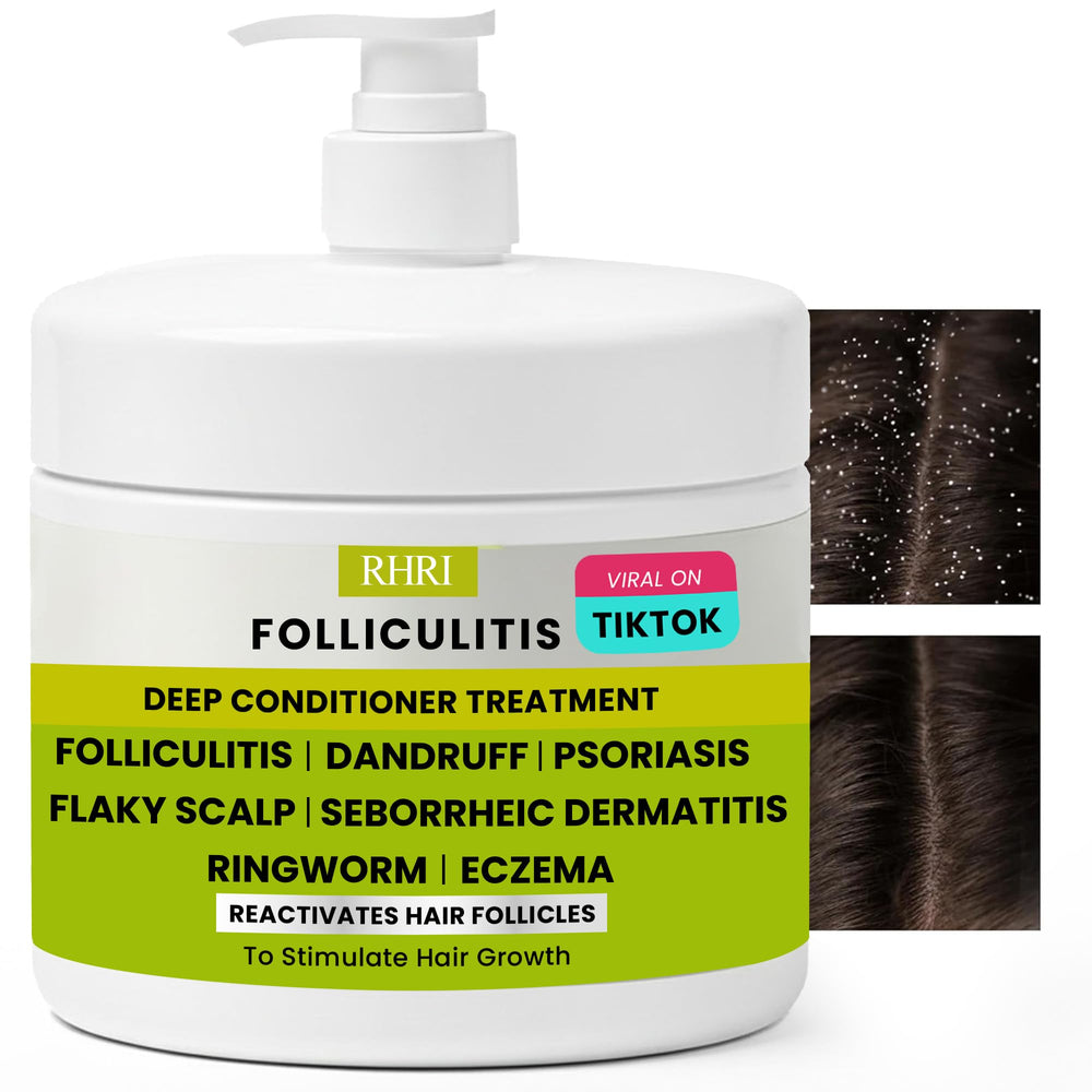 Rida Hair Research Institute Foliculitis Deep Conditioner, bote vertido, alivio suave para cuero cabelludo