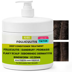 Rida Hair Research Institute Foliculitis Deep Conditioner, bote vertido, alivio suave para cuero cabelludo