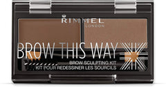 Rimmel Brow This Way Sculpting Kit: polvo y cera para definir cejas con acabado natural.