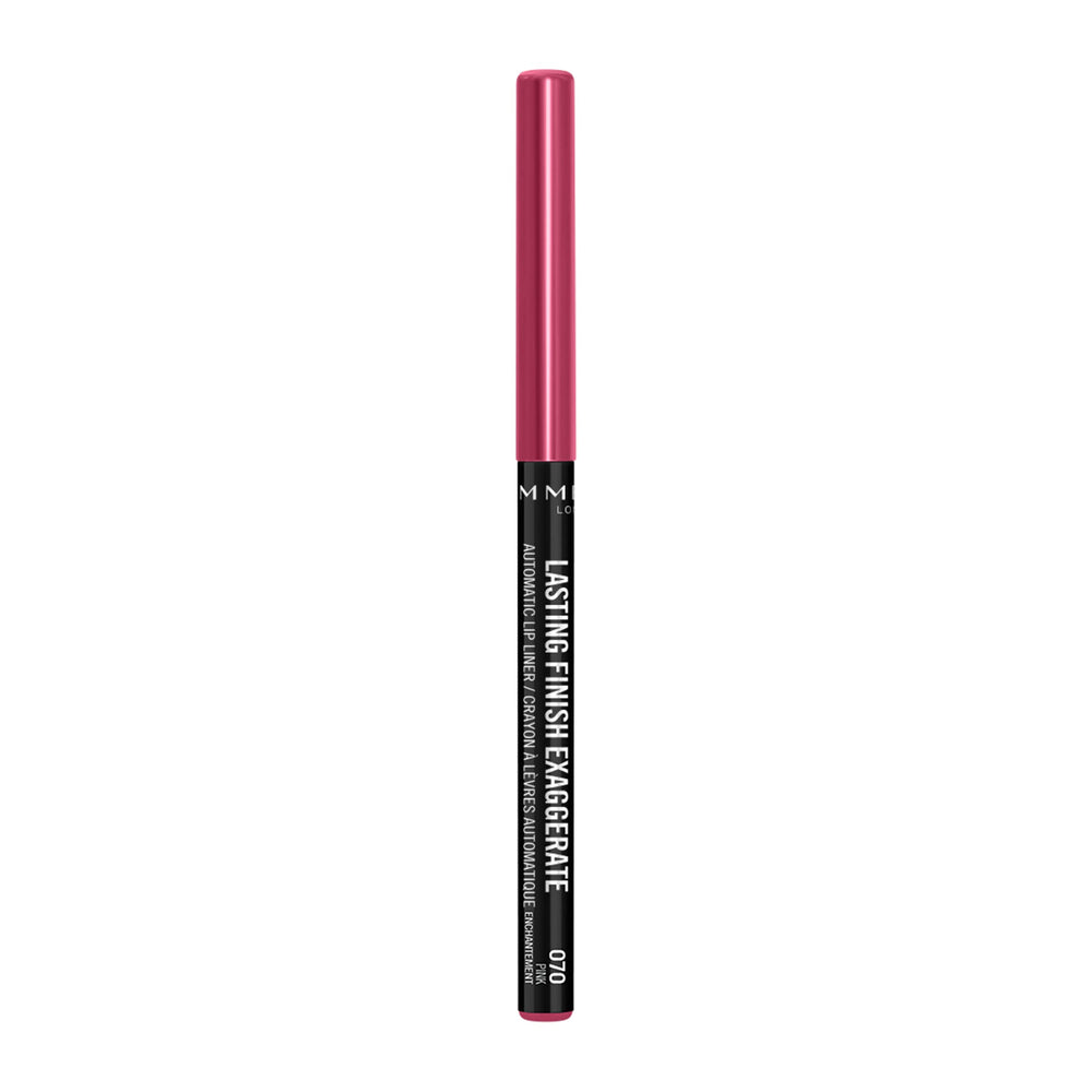 Delineador labial Rimmel Exaggerate automático en tono Rosa Encanto para definición duradera.