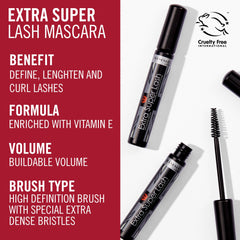 Rimmel Extra Super Lash Mascara acabado negro profundo sin grumos