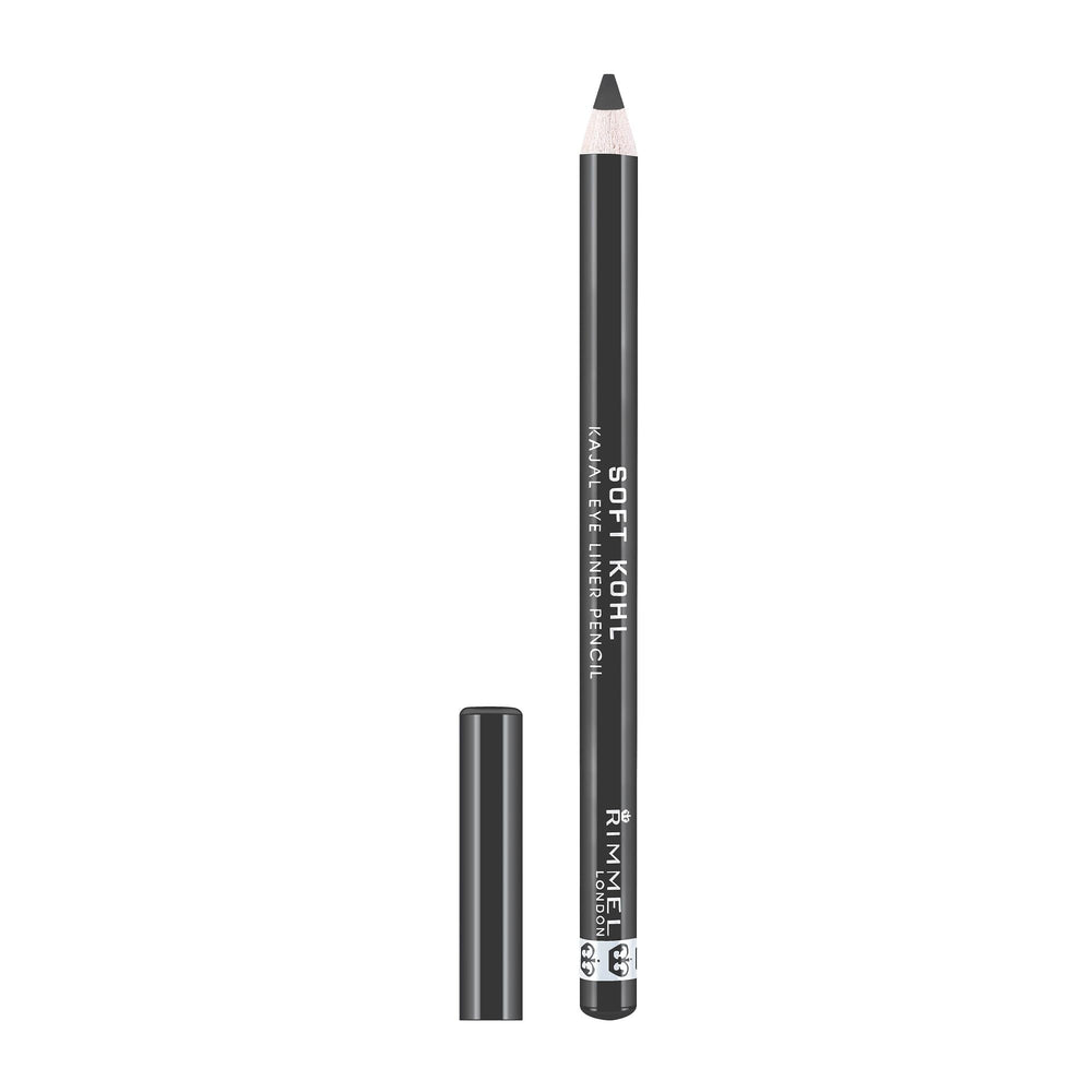 Rimmel Soft Kohl Eyeliner gris tormenta, lápiz suave para aplicación precisa.