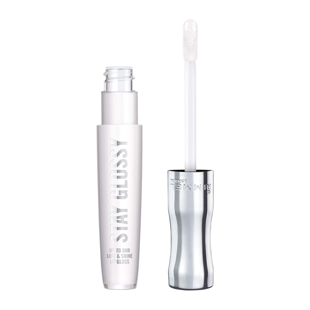 Rimmel Stay Glossy ofrece brillo suave y sin pegajos para labios.