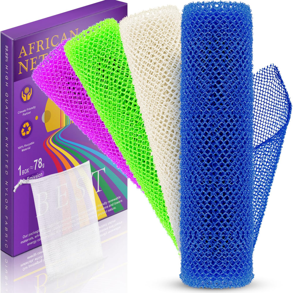 RIUOTA esponja africana azul: exfoliación suave para la ducha diaria.