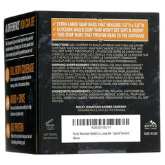Rocky Mountain Barber Company aroma de coco y cedro para una experiencia natural.