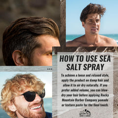 Aplicacion en cabello húmedo con Spray Sal Marina para volumen