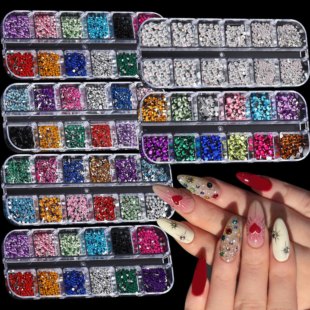 ROFIBUT piedras cristal uñas, formas múltiples para diseño duradero