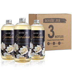 ROMIIE ZOI Jabón de manos Gardenia, botella de 750 ml para uso diario