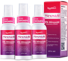 RootStim Minoxidil 5% para mujeres, botella de 60 ml, favorece crecimiento visible
