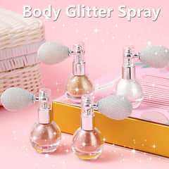 Rosarden brillo rosa, pulverizador de destellos para cabello, cuerpo y prendas