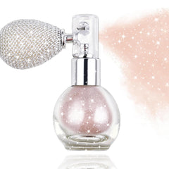 Rosarden brillo rosa para cabello, botella con destellos para un look vibrante