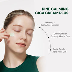 ROUND LAB Pine Cica Calming Cream Plus, textura gel-crema, hidratación ligera para irritaciones