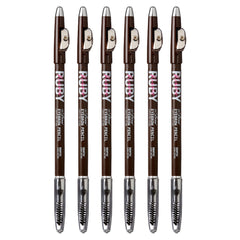 Ruby Kisses Kiss Go Brow lapiz madera marron oscuro para definir cejas con resultado natural