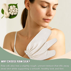 Guantes Rumexeng Garshana de seda cruda exfolian piel muerta de forma natural.