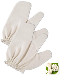 Guantes Rumexeng Garshana de seda cruda para uso diario, exfoliación suave y cuidado de la piel.