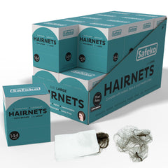 SafeKO red de cabello 144 unidades envueltas, higiene diaria segura.