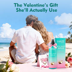 SAISZE Sea Salt Spray, aplicación para volumen ligero y definición sin esfuerzo.