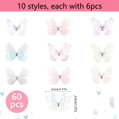 Mariposas 3D de malla Salbsever para efecto tridimensional duradero