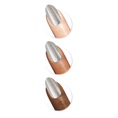 Sally Hansen Insta-Dri Chrome tono plateado metálico, acabado espejo para uñas llamativas.