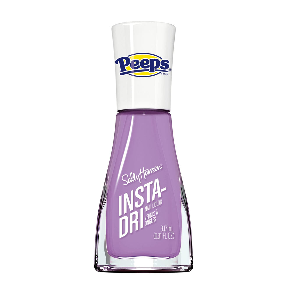 Sally Hansen Insta Dri PEEPS Lavanda, botella mostrando secado rápido para color uniforme