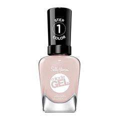 Esmalte Sally Hansen Miracle Gel en botella rosa lechoso sin lámpara UV para manicura