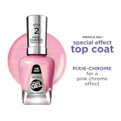 Acabado gel elegante para uñas rosa Pixie Chrome
