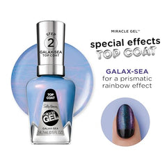 Sally Hansen Miracle Gel Top Coat resistente a ralladuras para un aspecto impecable.