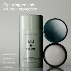 Salt & Stone 48hr protection deodorant for workouts and busy days.
