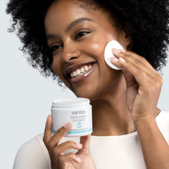 Sanitas ácidos glicólico láctico y salicílico para exfoliación efectiva.