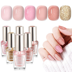 SAVILAND Esmalte uñas, tono rosado natural translúcido, secado rápido para uso diario.