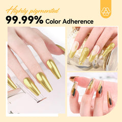 SAVILAND polvo cromado dorado, mayor durabilidad en manicura cromada.